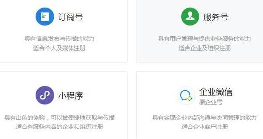 微信公眾號的類型有哪些
